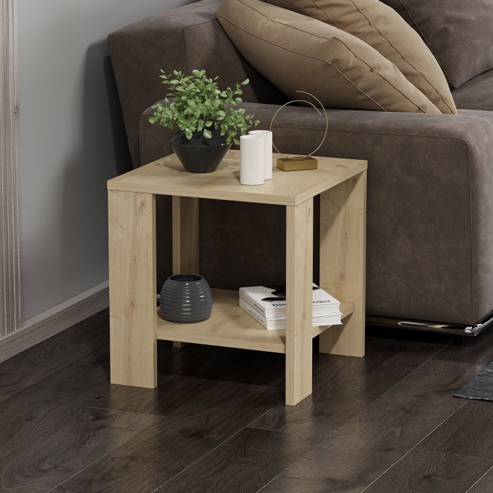 Hanah Home Mesa Auxiliar Roble Zafiro 40x40x42 cm